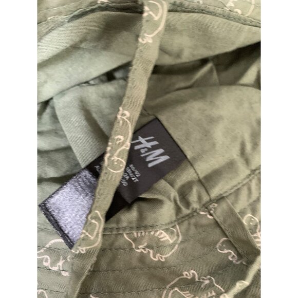 H & M Baby Infant 18 Months - 2T green Brimmed Sun Hat Cap Green Dinosaurs - Picture 3 of 4